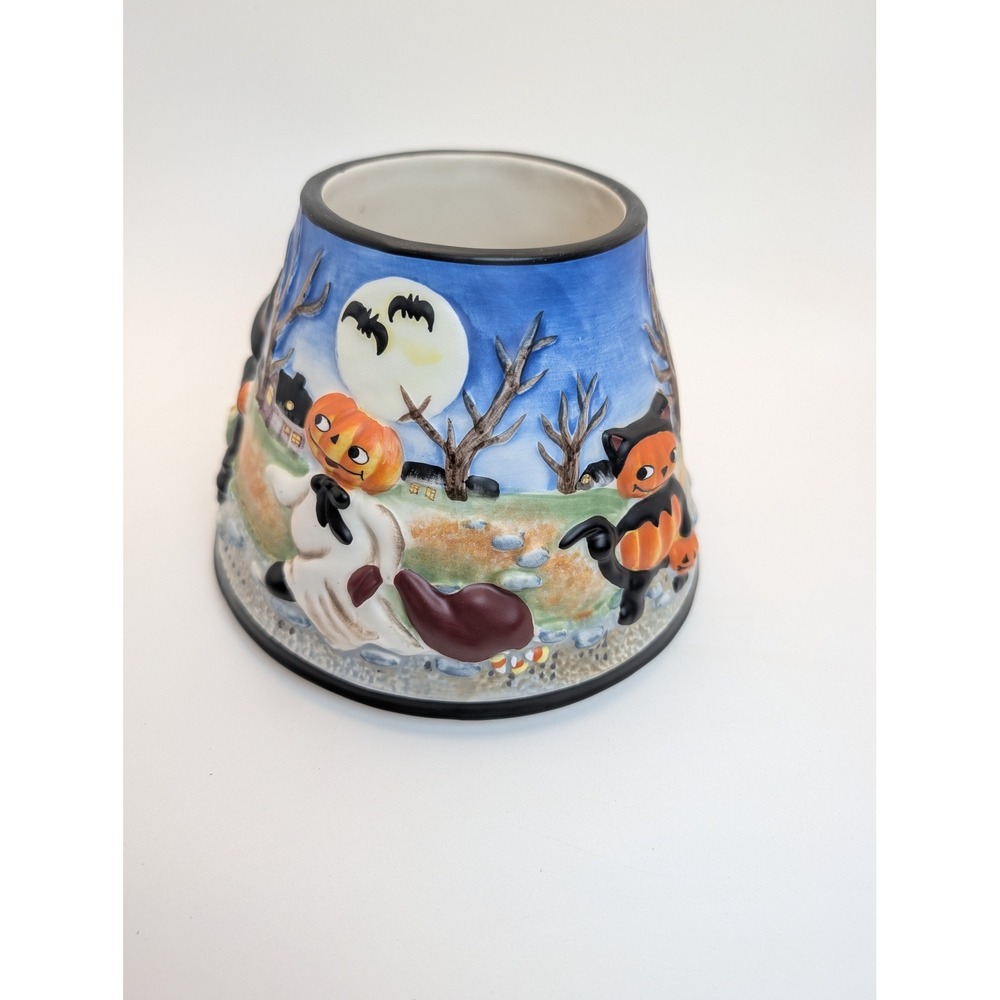 Yankee Candle Pumpkin Pals Halloween Ceramic Jar Shade 1127896 Blue Ghost Rare